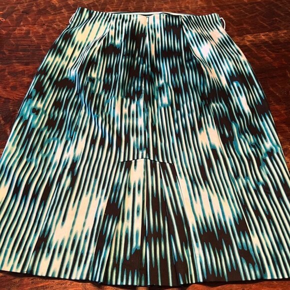 Worthington teal & white cotton skirt 12 - Picture 8 of 12